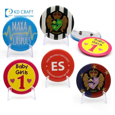 China Wholesale cheap china 3D button souvenir blank flashing 58mm badge with your own design for sale