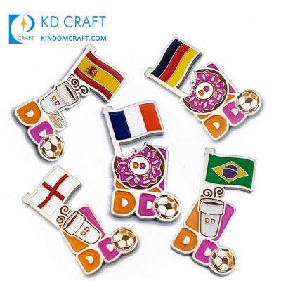 China Wholesale Custom Epoxy Hard Gold Hard Enamel Metal China Country National Flag Pin Silver Plated Badge For Sale for sale