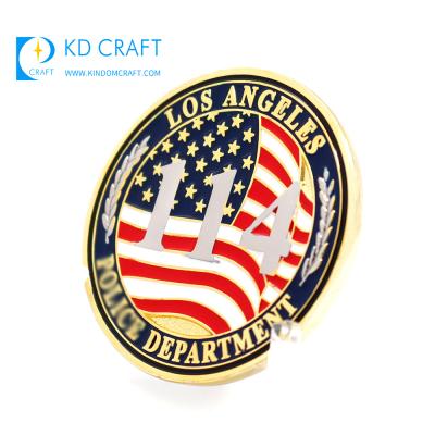 China High Quality Custom Soft Enamel 3D Gold Plated Star Commemorative Usa Military Challenge Coin for sale