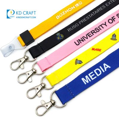 China Staff Hot Sale Custom Design Double Sided Logo Printed Branded Neck Lanyard For Key Chain for sale