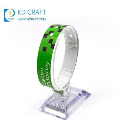 China Free sample environmental friendly no min custom logo printing one time to use disposable cheap tyvek paper wristband for promotion for sale