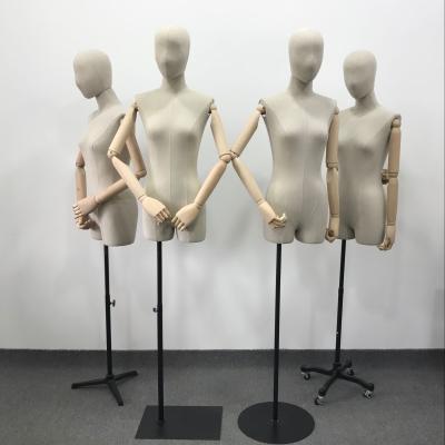 China Women fashion store display mannequin half-body female torso for sale