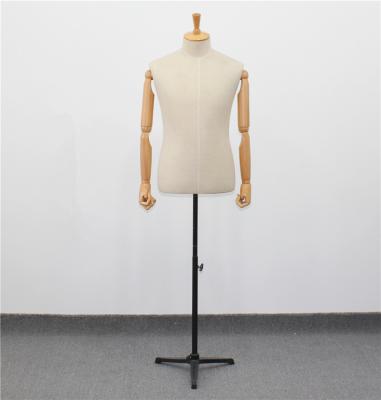 China Other Male Half Body Mannequin With Arms Fiberglass Mannequin for sale