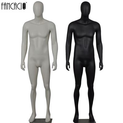 China Male Full Stand Mannequin Body Window Display Fiberglass Maniquies With Abstract Head 3052 for sale