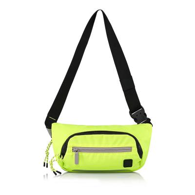 China New Custom Water Resistant Bag Designers Sport Shoulder Bag Fluorescence RPET Running Single Waist Nylon Waterproof Bag For Outdoor for sale