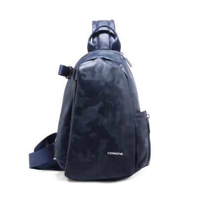 China New Fashion Men's Single-Shoulder Messenger Bag High Quality Convenient High Quality Nylon Bags Sling Chest Bag OEM Black for sale