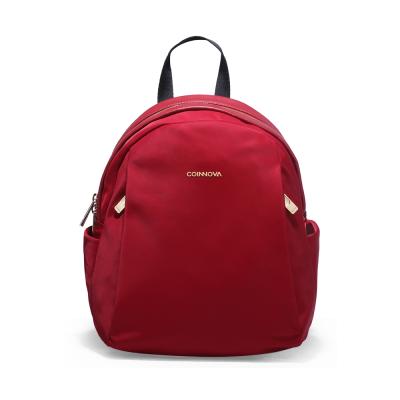 China OEM wholesale red and durable light weight high quality anti-theft women's backpack custom work good quality backpack for sale