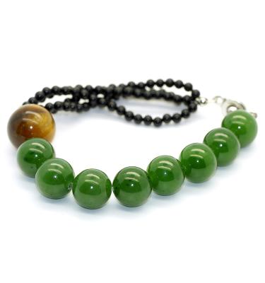 China New Design Fashion Jewelry CLASSIC Unisex Gemstone Gender Canadian Jade Bracelet for sale