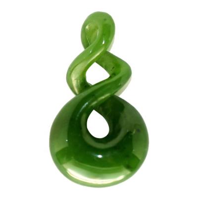 China MAORI High Quality Double Twist Pendant Best Price Natural Nephrite Jade Price Maori Design Jewelry for sale