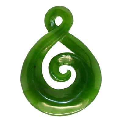 China Manufacturer New Fashion Maori Jade Jewelry Wholesale Maori Design Nephrite Green Jade Pendant for sale