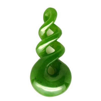 China MAORI Hot Sale Wholesale Price Handmade Engraved Pendant Natural Jade Green Jade Stone for sale