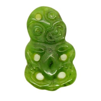 China MAORI Best Selling Wholesale Price Vintage Design Tiki Green Nephrite Jade MAORI Pendant for sale