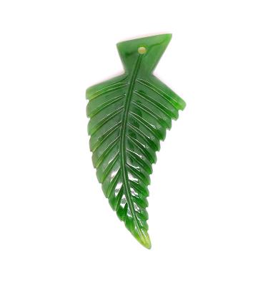 China Maori Best Selling Jade Maker Engraved Fern Jade Maori Pendant for sale