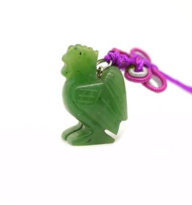 China Green Chinese Jade Charm Chinese Zodiac Animal Zodiac Rooster Pendant 12 for sale