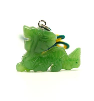 China Chinese Zodiac Dragon Green Jade Charm Chinese Zodiac Animal Pendant 12 for sale