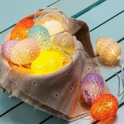 China Plastic Eggs Led Lights Easter Egg Battery Operated String Lights Easter Decorations Light Tree Indoor Outdoor for sale