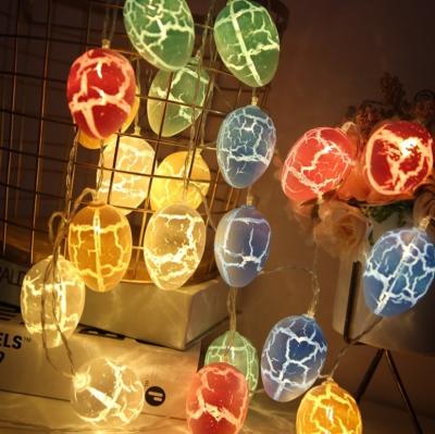 China New Easter Decoration Gifts Easter Eggs Plastic String Lights LED For Easter Hunt Decorations for sale