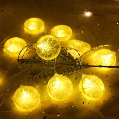 China Outdoor Indoor Metal Lamp Fruit Lemon Slice Lighting String Lights LED Flashing String For Wedding Home Birthday for sale