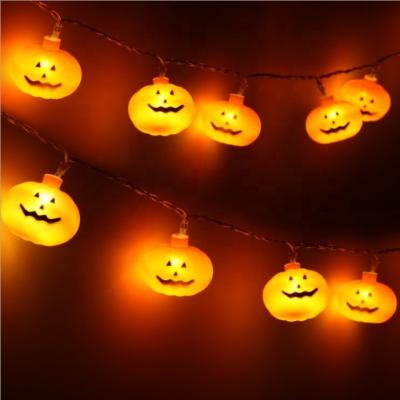 China Outdoor Decorative Halloween Lights Plastic Pumpkin String Lights For Halloween Decoration for sale