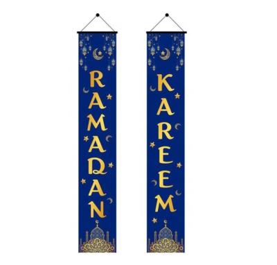 China Islamic Hanging Banner Eid Mubarak Decorations Porch Sign Eid Festival Party Welcome Porch Sign for Indoor Outdoor for sale