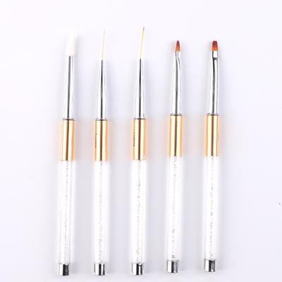 China Wholesale Cheap Nail 5pcs Nail Art Gel Paint Brush Nail Art UV Nail Polish Pen Set for sale