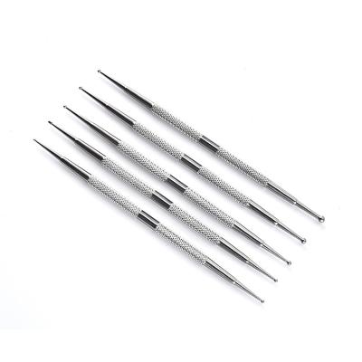 China Durable Manufacturer Top Quality 5pcs Set Metal Handle Double Head Nail Point Drill Pen for sale