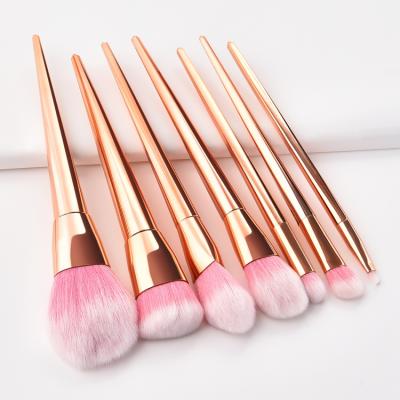 China Angular Blush Now Hot High Quality Pink Hair Makeup Brushes Glitter Rose Gold Private Label Makeup Brush Set for sale