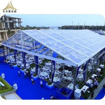 China Luxury Tent Wedding Canvas Shelter Transparent Wedding Tent 200 People WH for sale