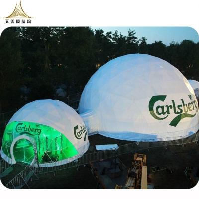 China Large Eco-living Tent Dome Tent 20m PVC Prefab Dome Houses Tent Dome For Banquet Party for sale