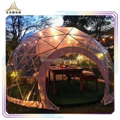 China UV-Resistant Outdoor Restaurant Tents, Full Transparent PVC Winter Igloo Round Geodesic Dome Tent Used For USA for sale