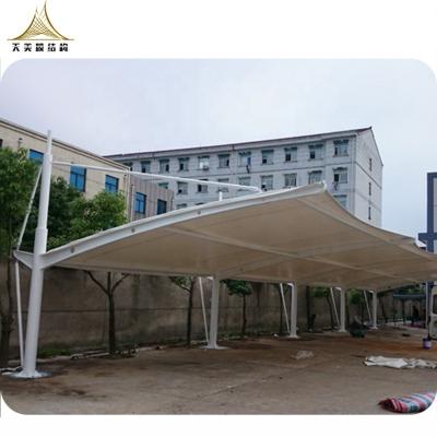 China Heat Insulation Waterproof UV-Resistance Architecture Membrane Parking Lot Shades Flame Retardant High Quality Structure Shading Parking Lot for sale