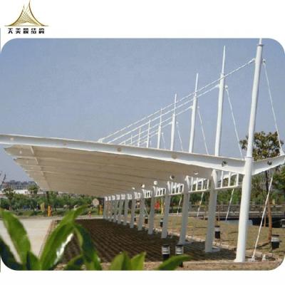 China Heat Insulation Waterproof UV-Resistance Fireproof Car Parking Canopy , Car Parking Shade Structure for sale