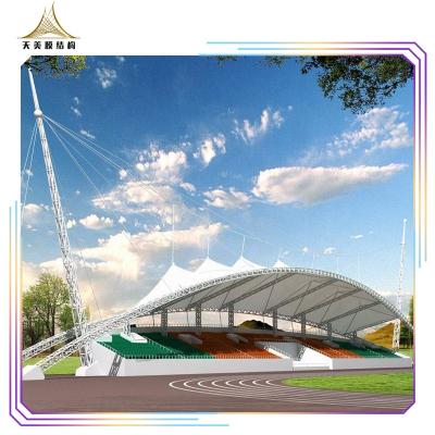 China Waterproof/Fireproof Outdoor Quick Installation Steel Structure Stadium Canopy Gym Bleachers Membrane Roof Heat Resistant/UV Resistance for sale