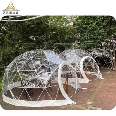 China Luxury restaurant tents heat waterproof/fireproof/geodesic dome tent wholesale UV transparent outdoor event for sale