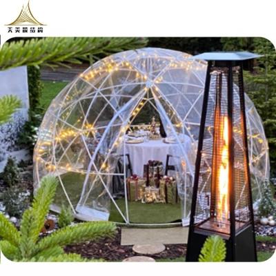 China Factory Price Geodesic Dome PVC Geodesic Dome Heat Resistant/UV Transparent Garden Igloo Waterproof/Fireproof Clear Dome Tent for Living Room Restaurant Cafe for sale