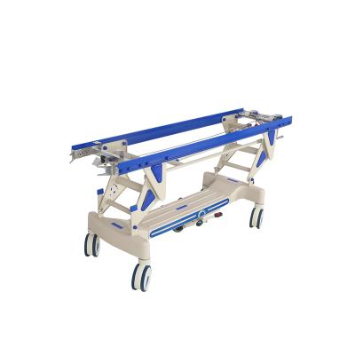 China Modern PE Hospital Emergency Stretcher Manual Mooring Trolley for sale