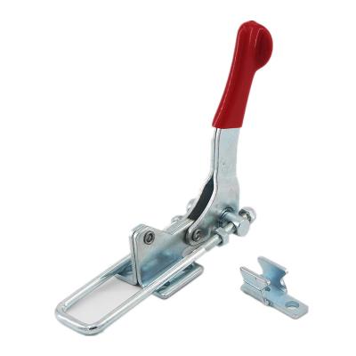 China GTY-40334 400kgs Handle Hand Tool Capacity Industrial Plastic Covered Metal Latch U Hook Clamp Toggle Toggle Action Clamps Anti-Slip Red for sale