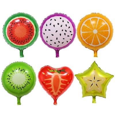 China Hot Selling 18 Inch Fruit Balloons Birthday Party Decor Prop Foil Tropical Fruit Balloons for sale