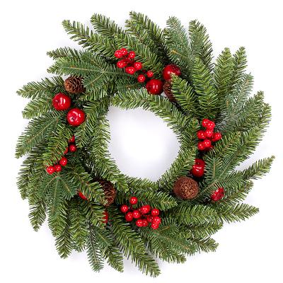 China Christmas Wreaths For Front Entrance Christmas Outdoor Decoration PVC High End Decorative Christmas Wreath For Front Entrance for sale