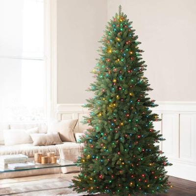 China Prelit Christmas Tree 7FT 300 LED Metal Stand Artificial Christmas Tree Prelit Lights PVC for sale