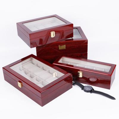 China Wholesale Custom Wooden Travel Wooden Watch Box Men's Watch Case Organizer Luxury Wooden Watch Box for sale