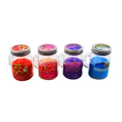 China Factory Price Home Decor Blink Scented Art Scented Glass Jar Jam Cup Candle for sale