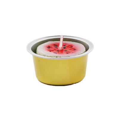 China Hot Selling Custom Lavender Scented Scented Various Design Art Fruit Shape Candle for sale