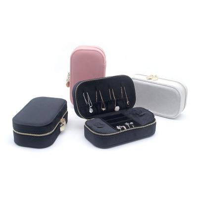 China Newest Women Wedding Gift Leather Jewellery storage Box Organizer Display Travel Jewelry Case for sale