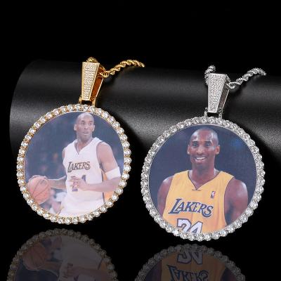 China Best Selling Hip Hop TRENDY Personalized Photo Necklace Custom Sublimation Locket Memory Jewelry Dangle Men Women Men for sale