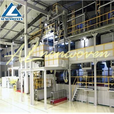 China High quality and automatic 1600mm SMS pp nonwoven fabric disposable machine spun bonded non woven fabric making machine for medical cloth and baby diaper for sale