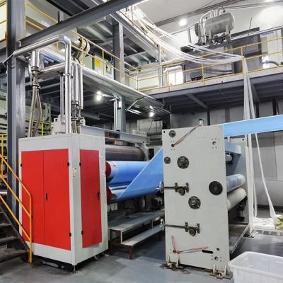 China Automatic Disposable Nonwoven Fabric Machine 3200mm SS PP Spun Bonded Non Woven Fabric Making Machine for sale