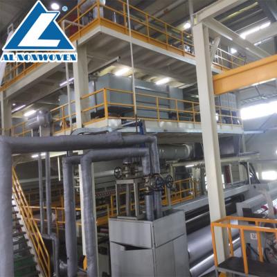 China PP Chips Width 1.6m- 3.2m SMS PP Spunbond Nonwoven Fabric Making Machine For Mask for sale