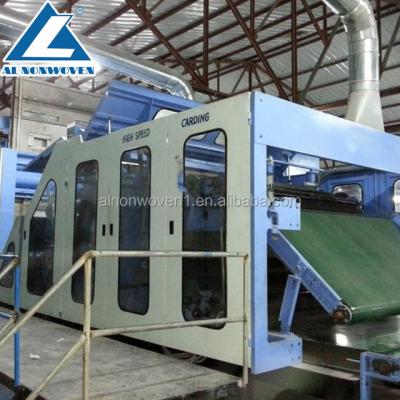 China HOT SALE Single-cylinder polyester fiber disposable non-woven fabric double-doffer machine 2200mm carding machine for sale