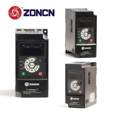 China VFD 220v Inverter 50hz 60hz Frequentiekonverter ZONCN aandrijvingen 0.75kw 1.5kw Te koop